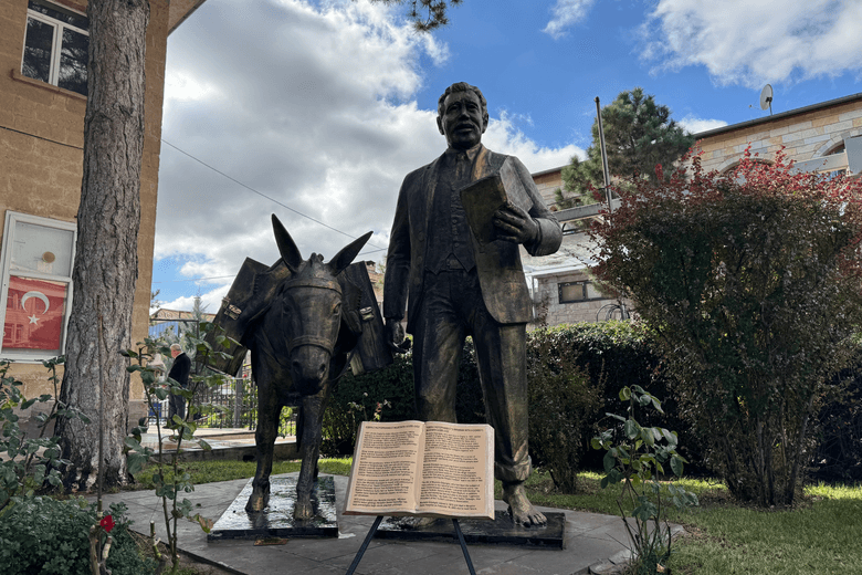 Librarian With the Donkey Monument